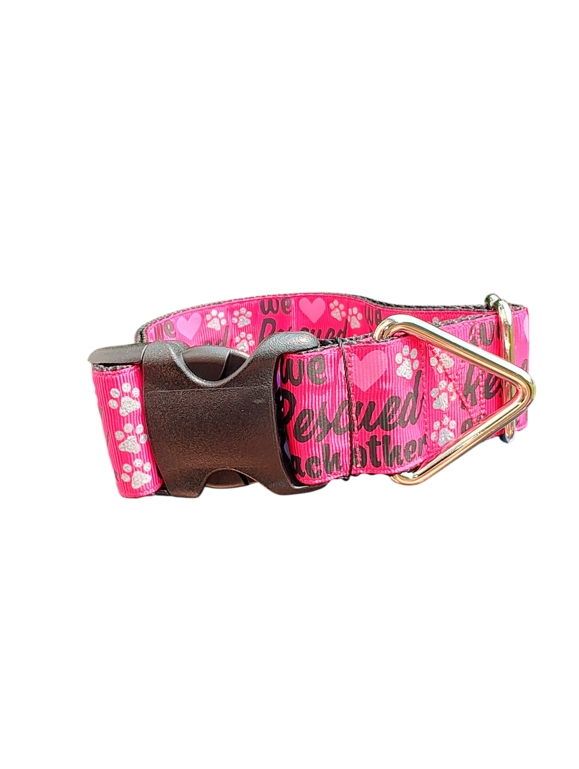 1.5" Wide We Rescued Each Other Nylon Dog Collar | Purrfect Pet Kingdom