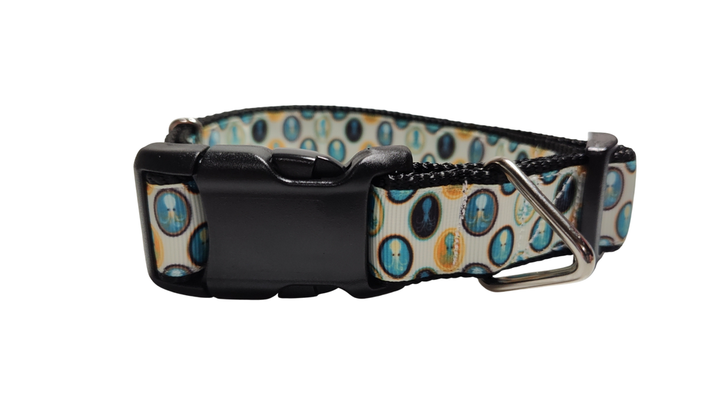 Squid Portraits Nylon Dog Collar