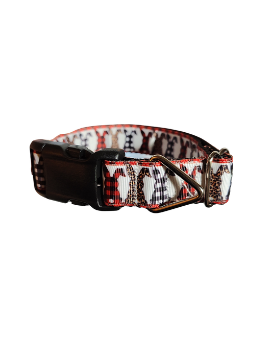 Patterned Bunnies Easter Nylon Dog Collar