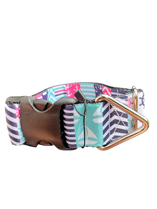 1.5" Wide Set Sail Nylon Dog Collar | Purrfect Pet Kingdom