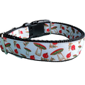 Mushrooms and Berries Nylon Dog Collar