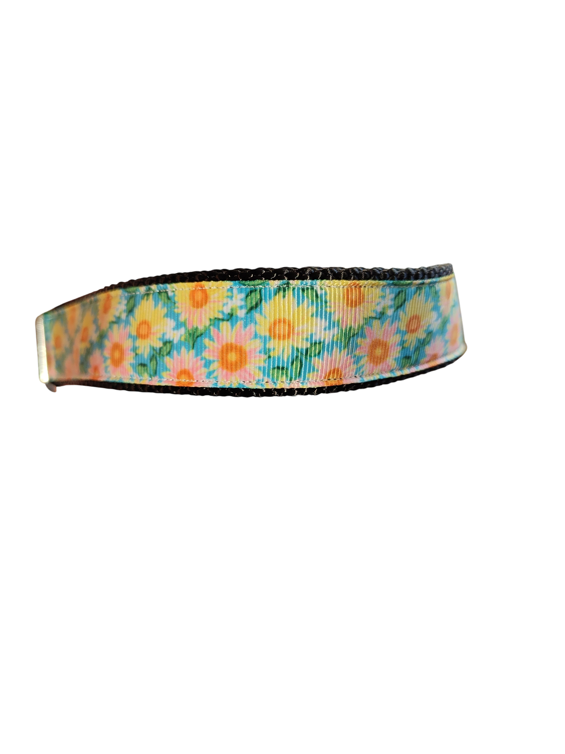 Flower Rows Nylon Dog Collar