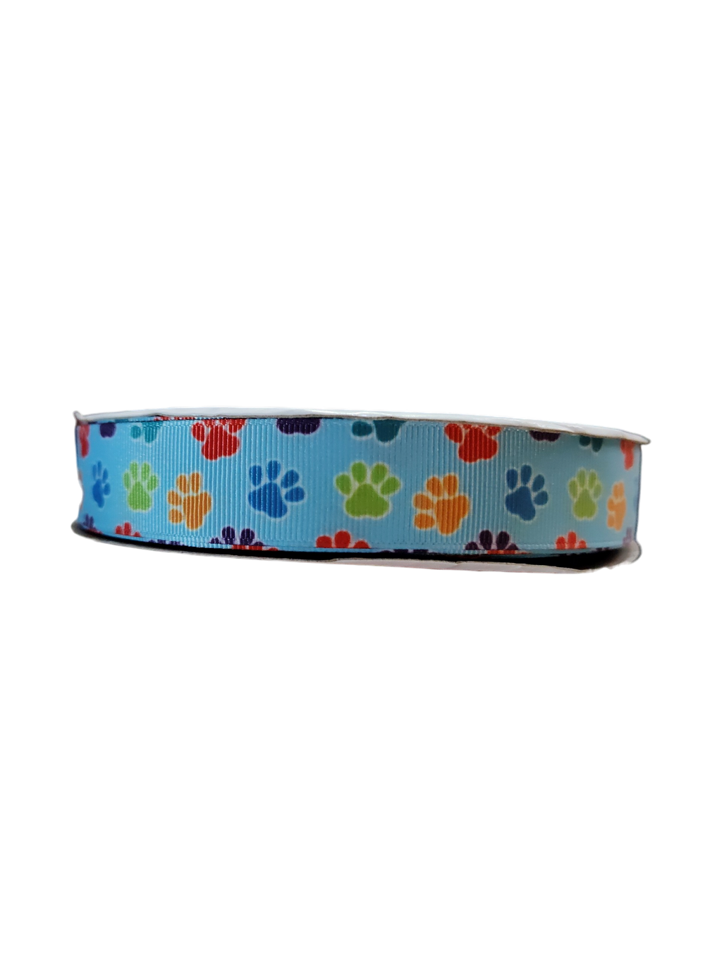 Rainbow Paw Prints Nylon Dog Collar