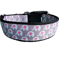 Elephants Nylon Dog Collar