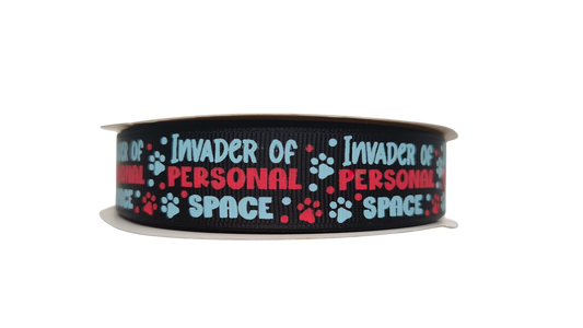 Invader of Personal Space Black Nylon Dog Collar | Purrfect Pet Kingdom