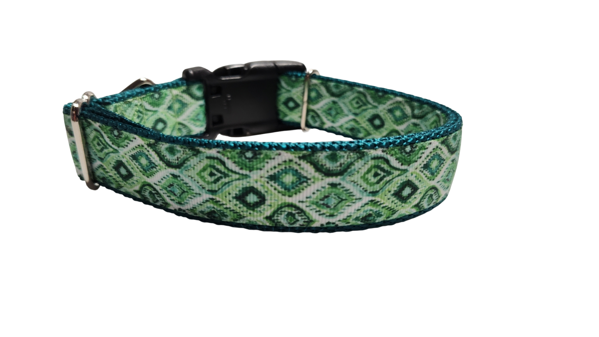 Moroccan Green Pattern Nylon Dog Collar | Purrfect Pet Kingdom