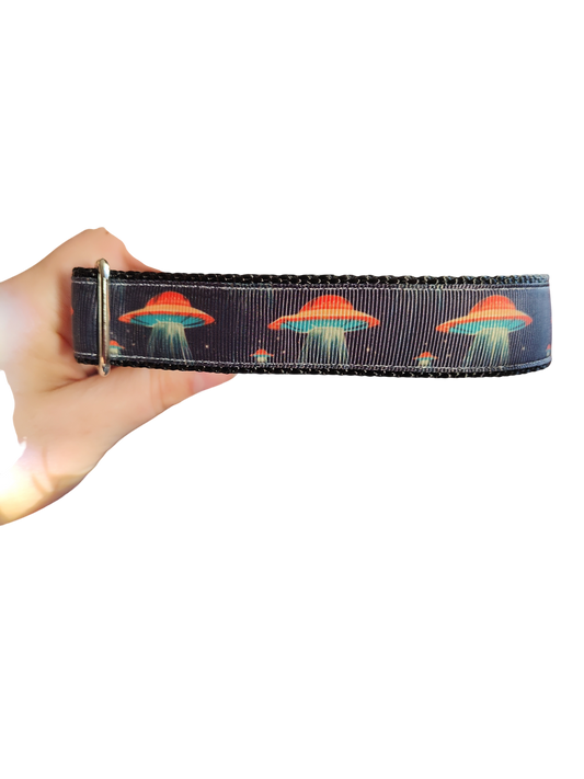 Orange UFO Nylon Dog Collar | Purrfect Pet Kingdom