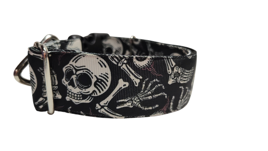 1.5" Skeleton Bones Nylon Dog Collar | Purrfect Pet Kingdom