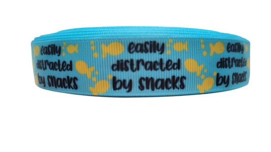 Easily Distracted By Snacks Nylon Dog Collar | Purrfect Pet Kingdom