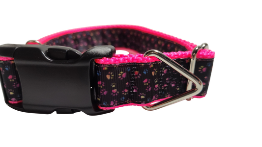 Colorful Pawprints Nylon Dog Collar | Purrfect Pet Kingdom