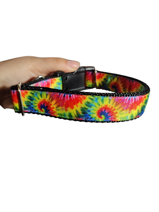 Rainbow Tie-Dye Nylon Dog Collar | Purrfect Pet Kingdom