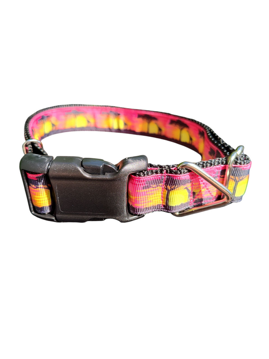 Safari Giraffe Sunset Nylon Dog Collar | Purrfect Pet Kingdom