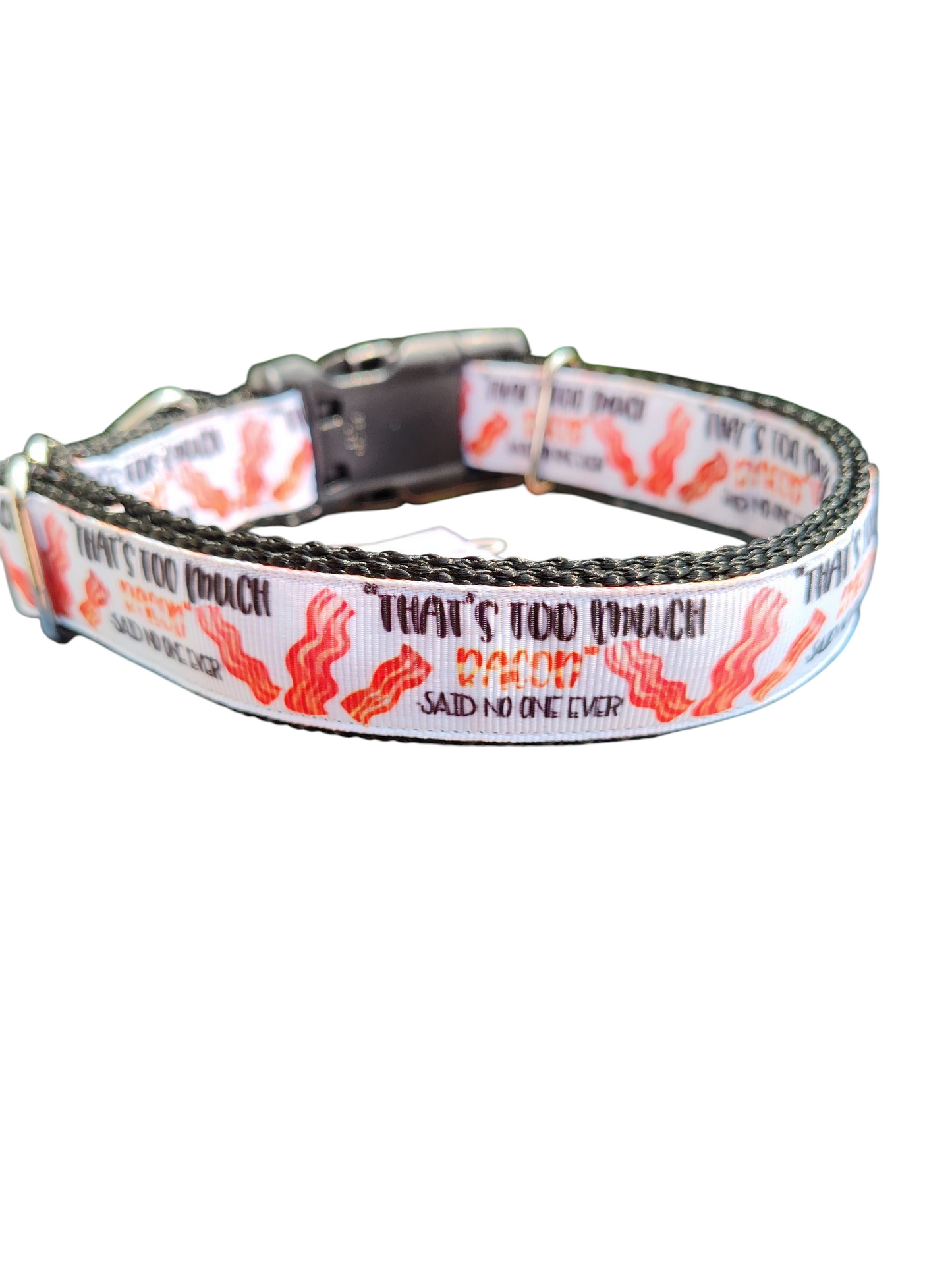 Too Much Bacon Nylon Dog Collar | Purrfect Pet Kingdom