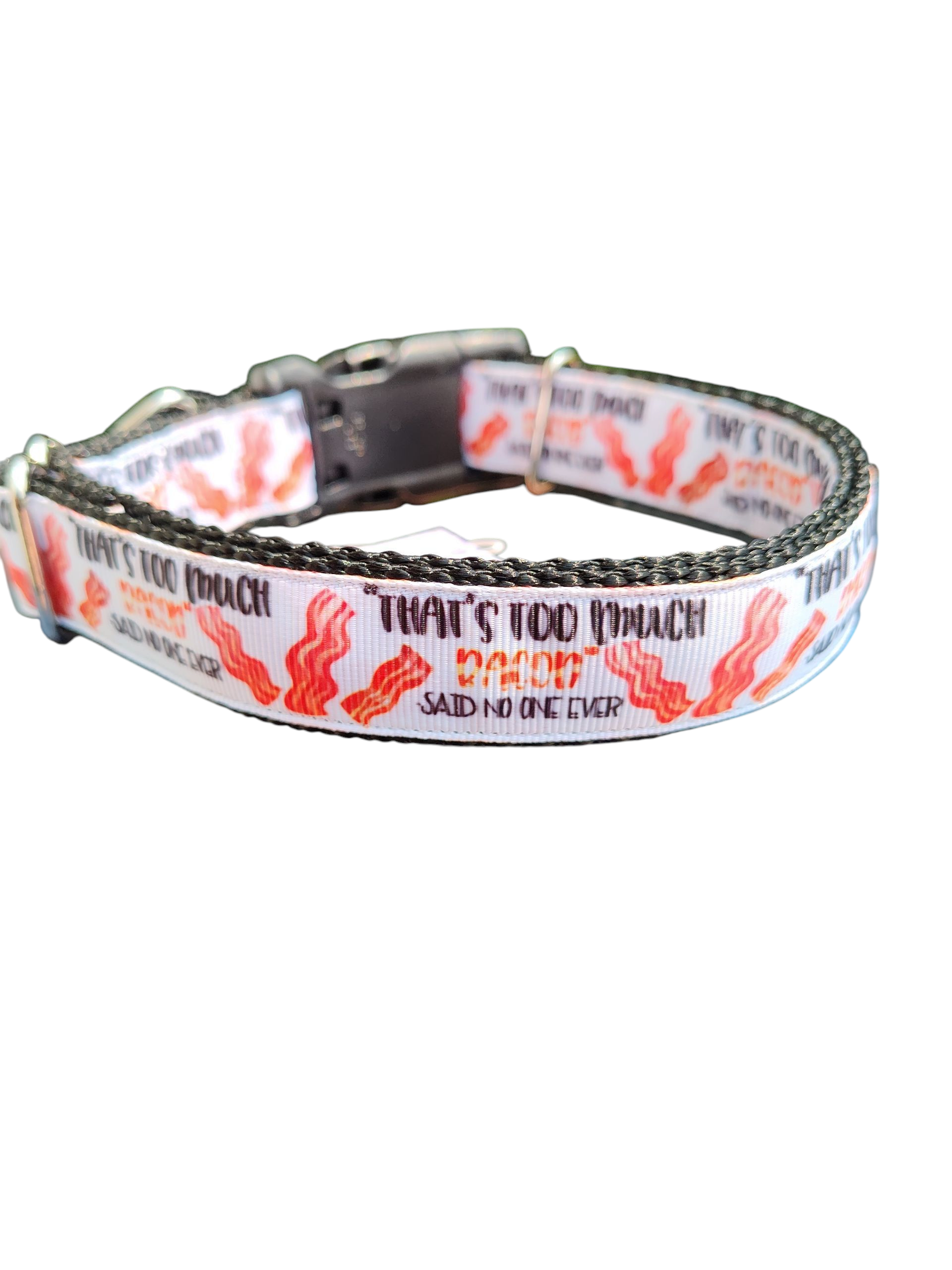 Too Much Bacon Nylon Dog Collar | Purrfect Pet Kingdom