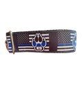 1.5" Wide K9 Police Dog Flag Nylon Dog Collar