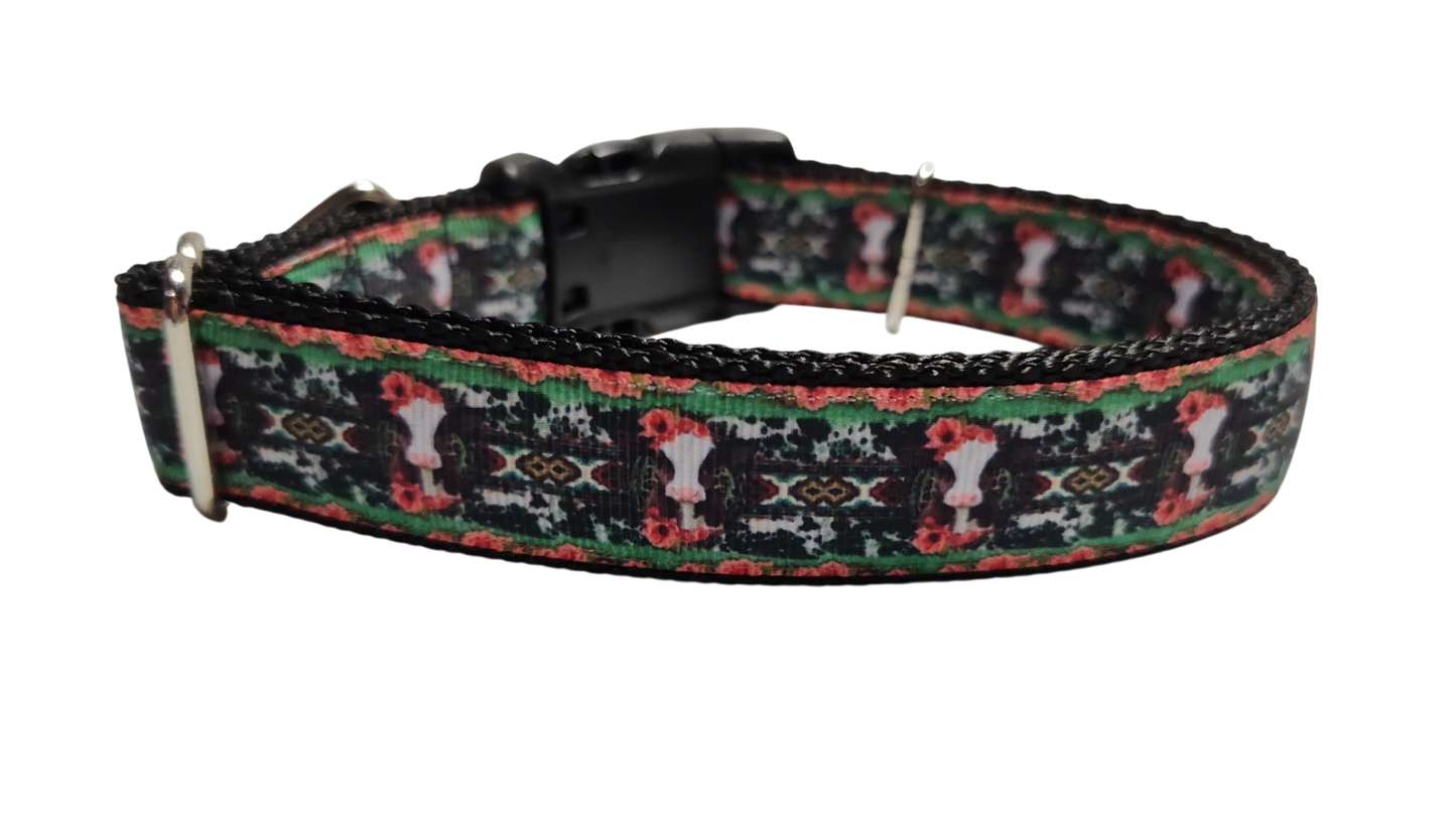 Western Cow Nylon Dog Collar | Purrfect Pet Kingdom
