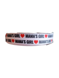 Mama's Girl Pink Nylon Dog Collar