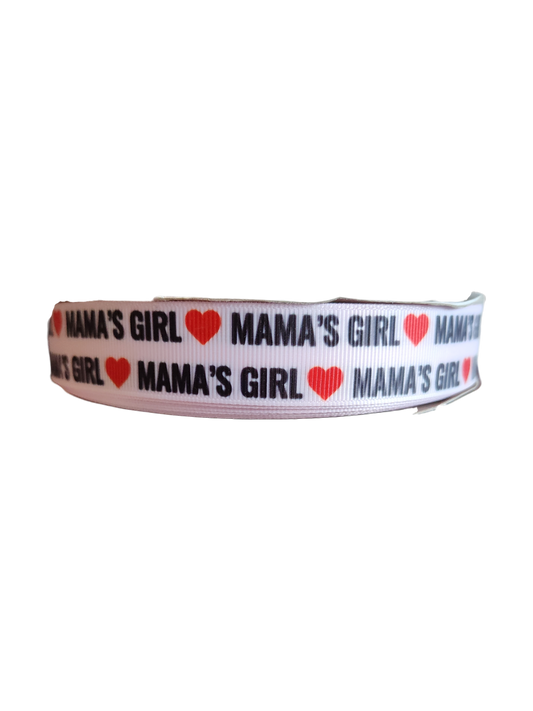Mama's Girl Pink Nylon Dog Collar | Purrfect Pet Kingdom