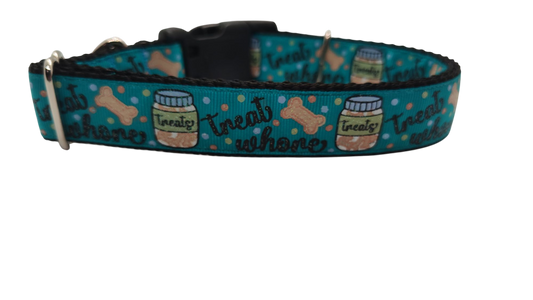 Treat Whore Blue Nylon Dog Collar | Purrfect Pet Kingdom