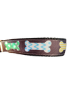 Patterned Bones Nylon Dog Collar