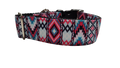 1.5" Wide Pink Tribal Nylon Dog Collar