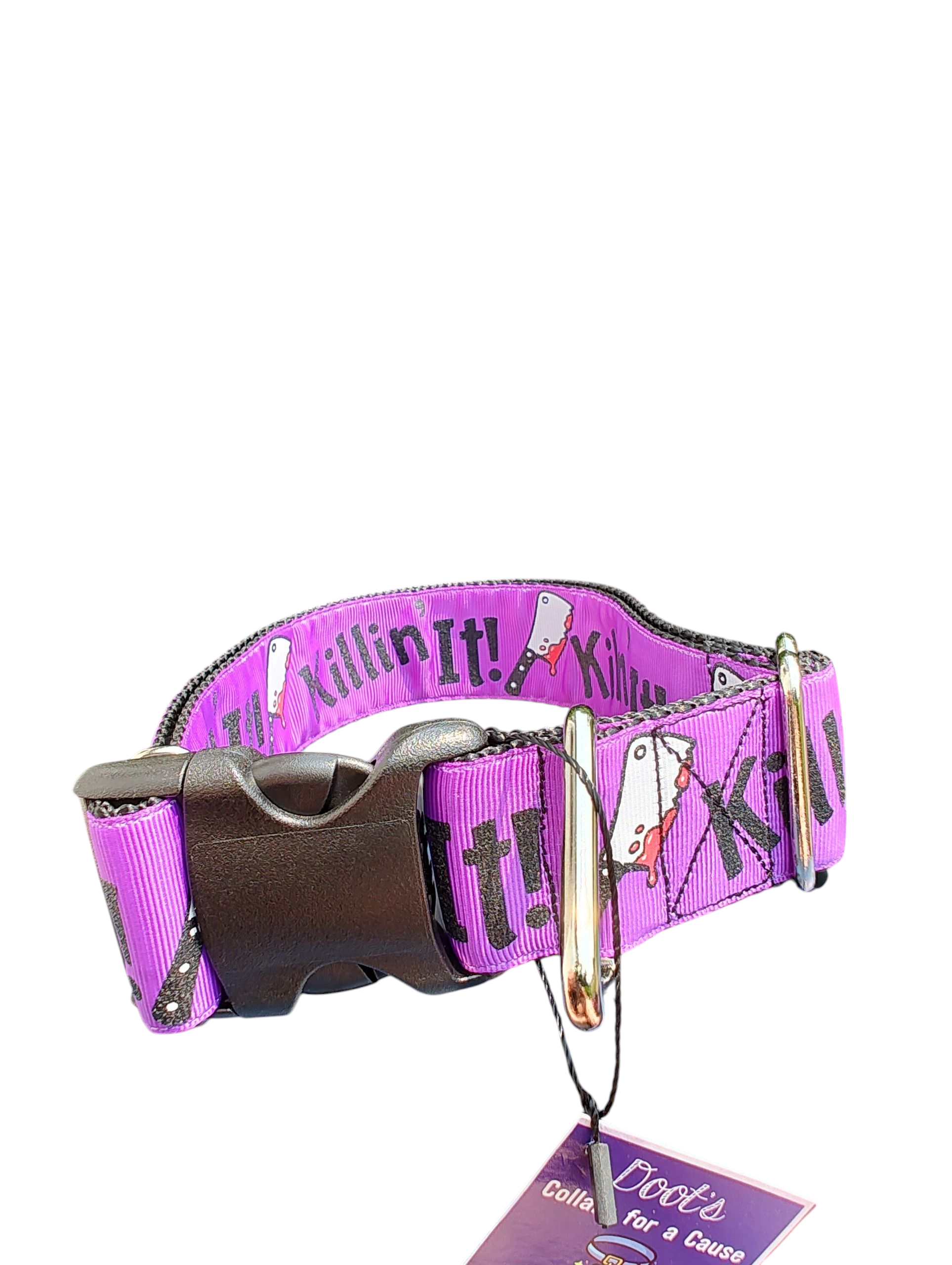 1.5" Wide Killin' It! Nylon Dog Collar | Purrfect Pet Kingdom