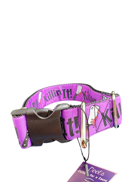 1.5" Wide Killin' It! Nylon Dog Collar | Purrfect Pet Kingdom