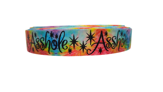 Asshole Rainbow Nylon Dog Collar | Purrfect Pet Kingdom