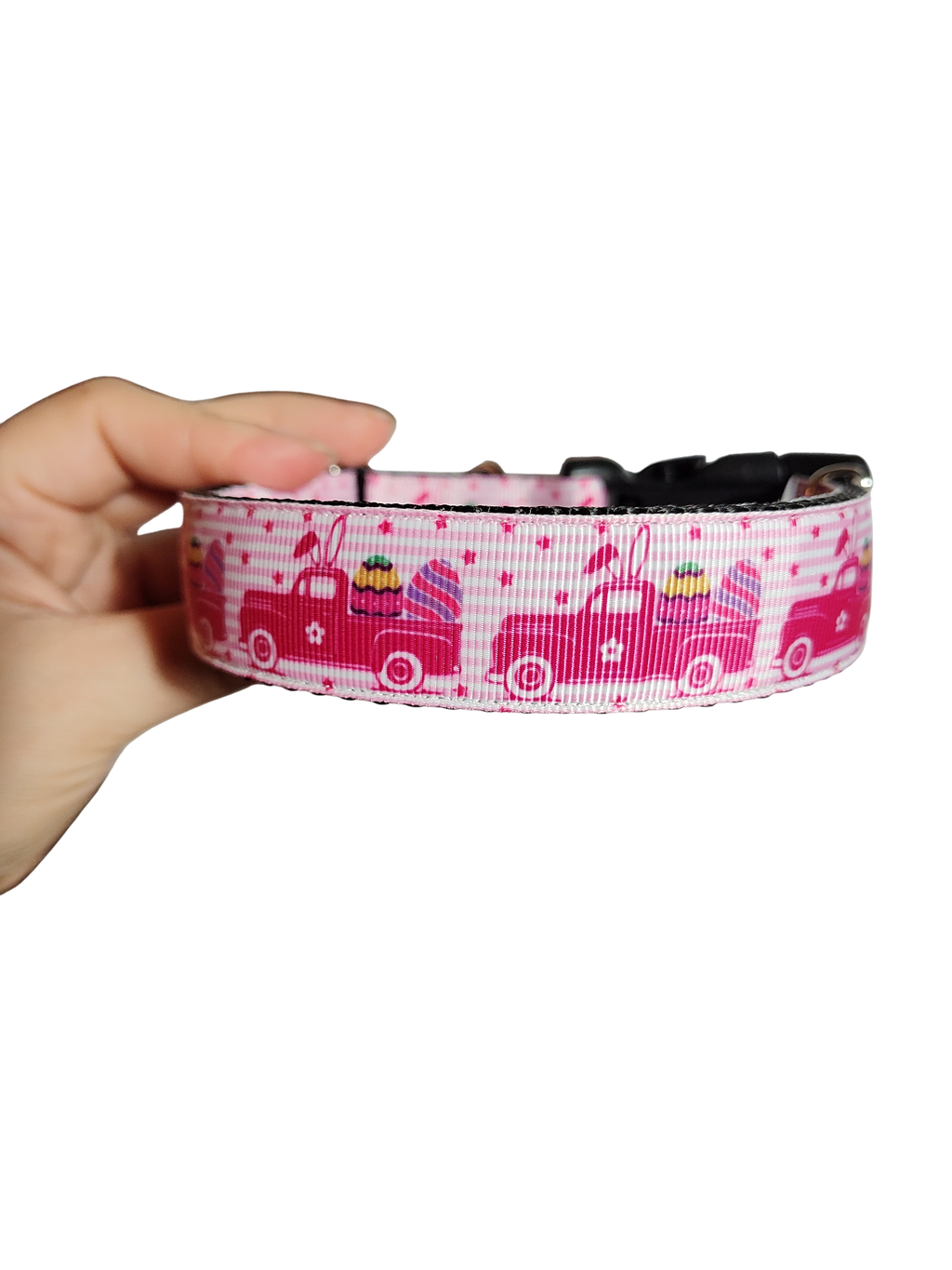 Bunny Easter Truck Nylon Dog Collar