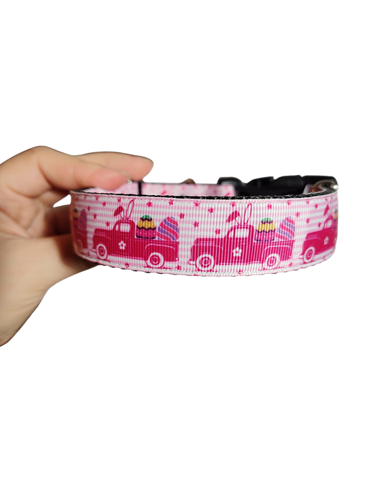 Bunny Easter Truck Nylon Dog Collar | Purrfect Pet Kingdom
