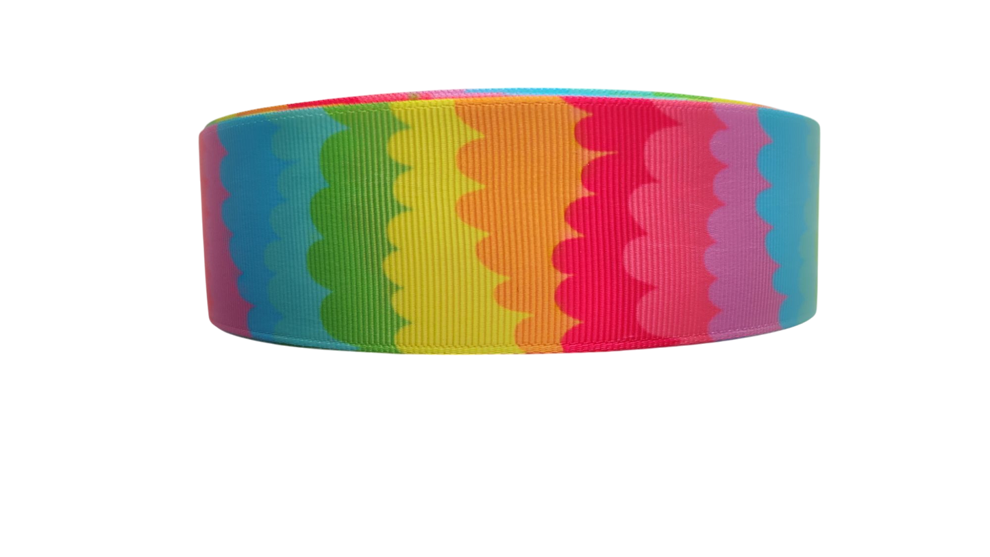 1.5" Wide Rainbow Ripple Nylon Dog Collar | Purrfect Pet Kingdom