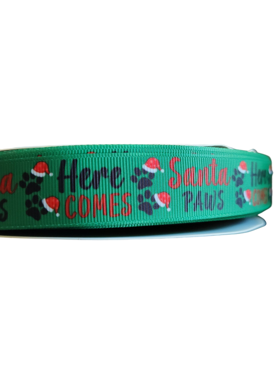 Here Comes Santa Paws Nylon Dog Collar, Leash | Purrfect Pet Kingdom