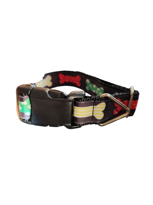 Patterned Bones Nylon Dog Collar | Purrfect Pet Kingdom