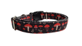 Red Mushrooms Nylon Dog Collar