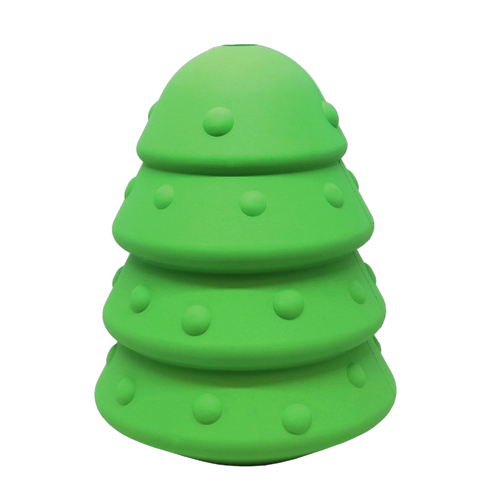 Dog Chew Toy Christmas Tree Durable Rubber Fetch Play Large