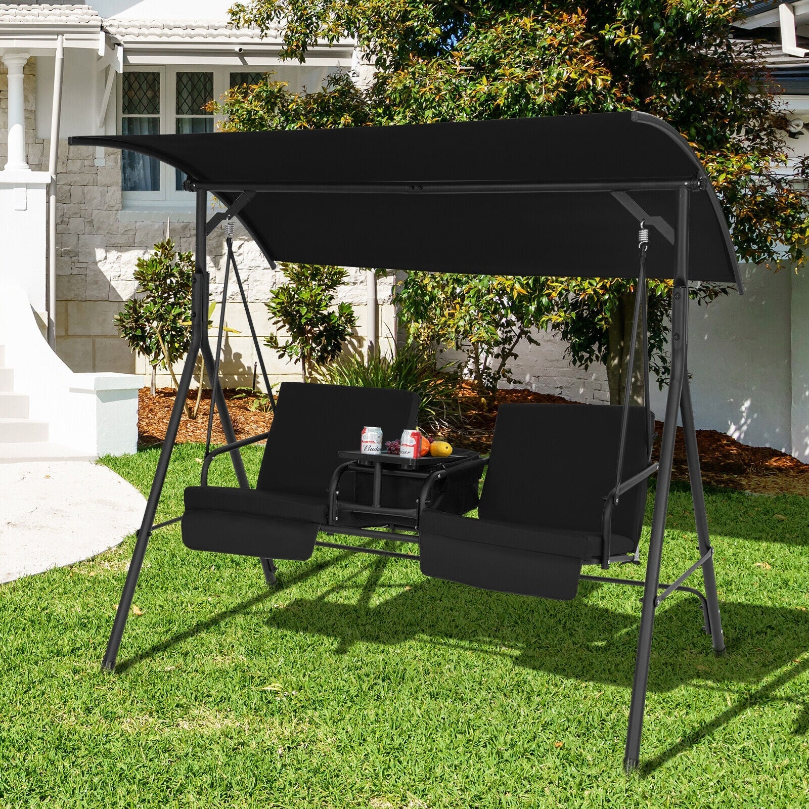 Multi-Level Cat Tower with 2-Door Condo and Padded Top Perch - Majestic Pet Kingdom