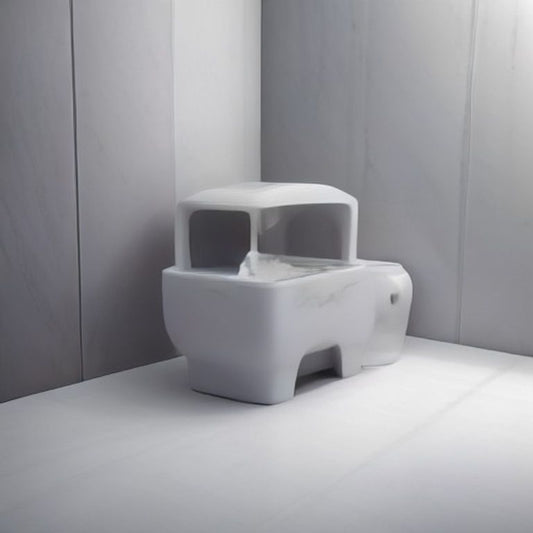Cat Litter Box Semi-Enclosed Thickened Splash-Proof Toilet Pan - Detail Angle 2 | Majestic Pet Kingdom