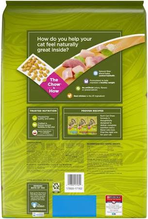 Cat Food Purina Cat Chow Naturals Indoor Real Chicken Kibble