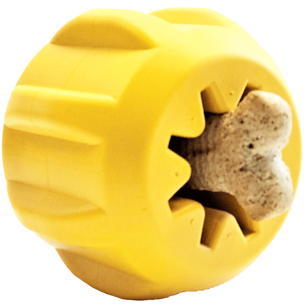 Dog Chew Toy Gear eDispenser Rubber Yak Chew Holder Pocket - Main Feature View | Majestic Pet Kingdom