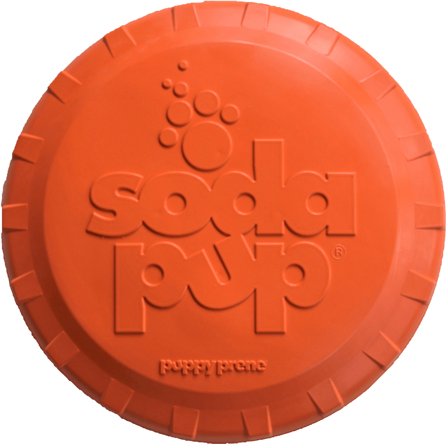 Bottle Top Flyer Rubber Frisbee for Dogs | Orange | Vet