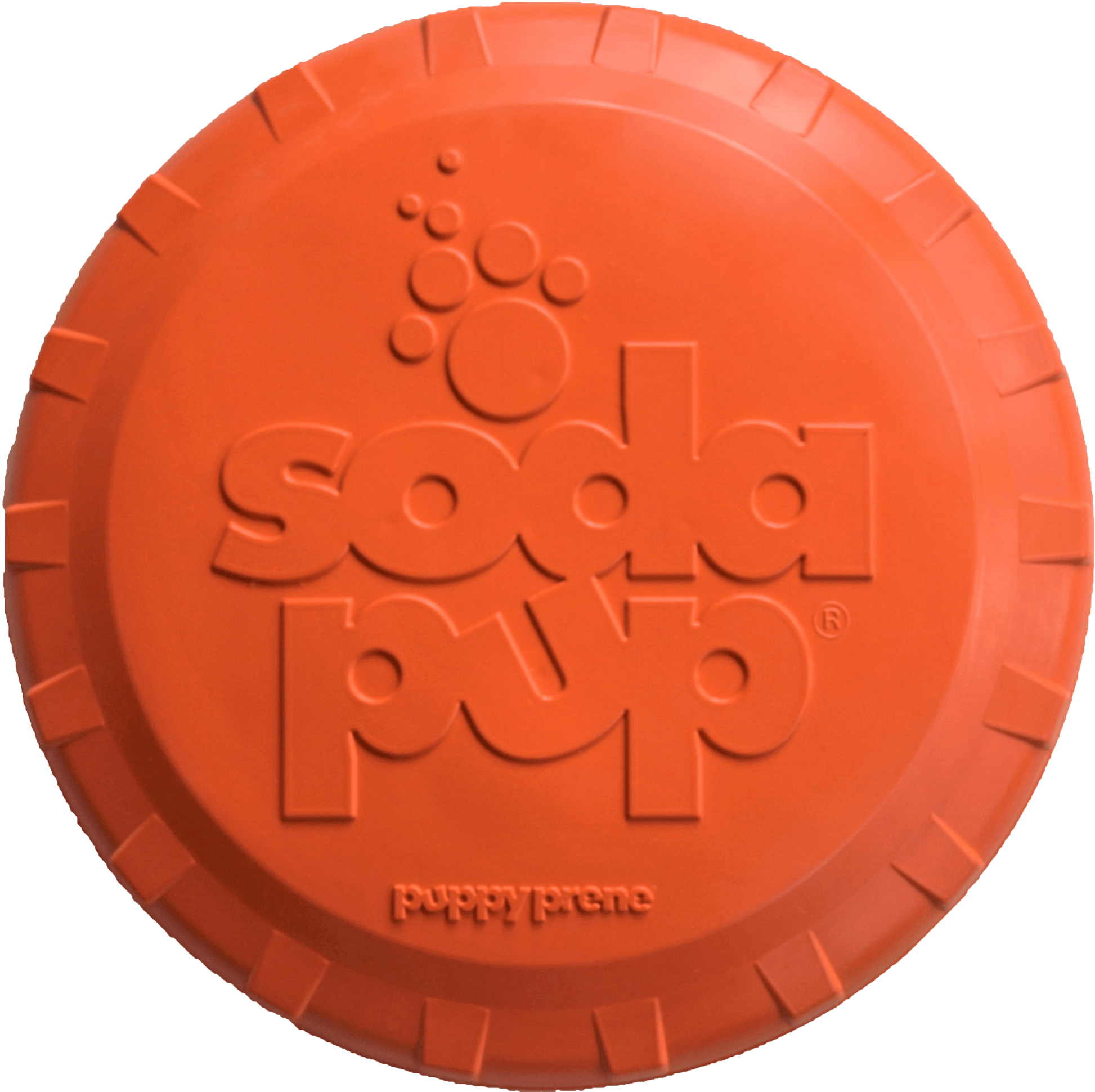 Bottle Top Flyer Rubber Frisbee for Dogs | Orange | Vet