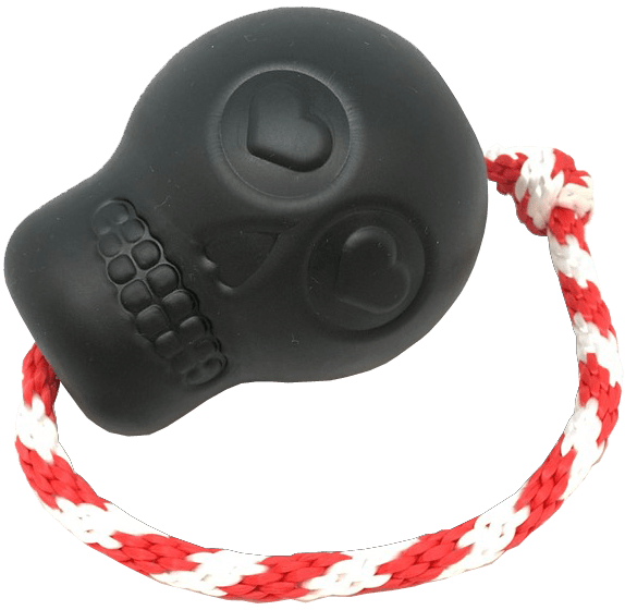 USA-K9 Magnum Skull - Black Magnum Rubber Chew Toy for Best