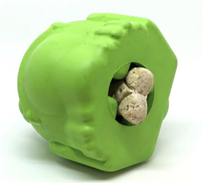 Dog Chew Toy Bull Frog Rubber Treat Dispenser Durable USA