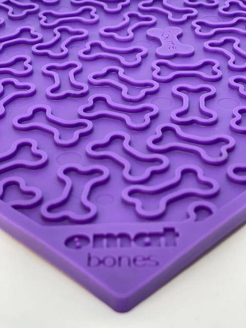 Dog Lick Mat Bones Pattern Silicone Anxiety Relief Food Pad - Detail Angle 6 | Majestic Pet Kingdom