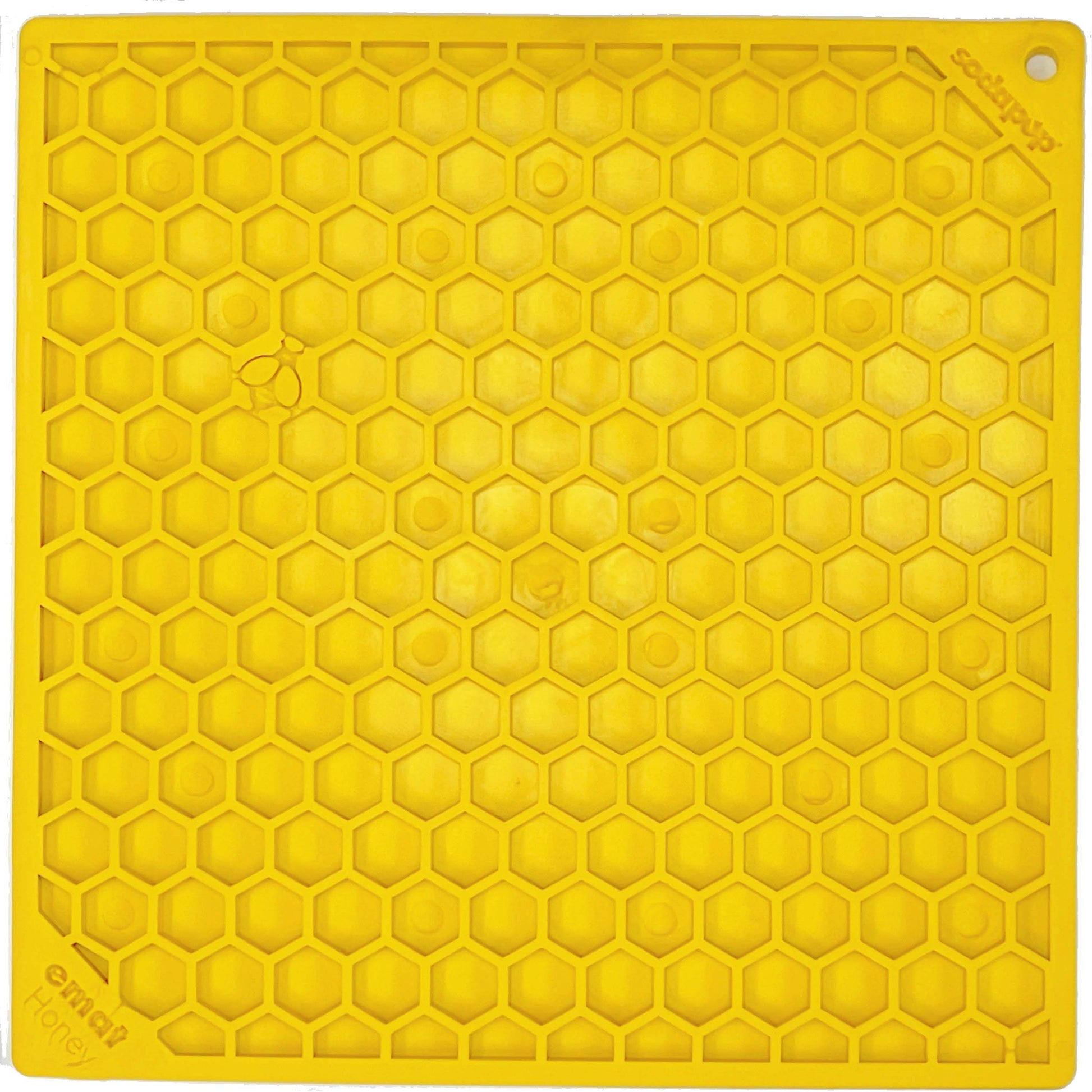 Dog Lick Mat Honeycomb Pattern Silicone Anxiety Relief Pad - Main Feature View | Majestic Pet Kingdom