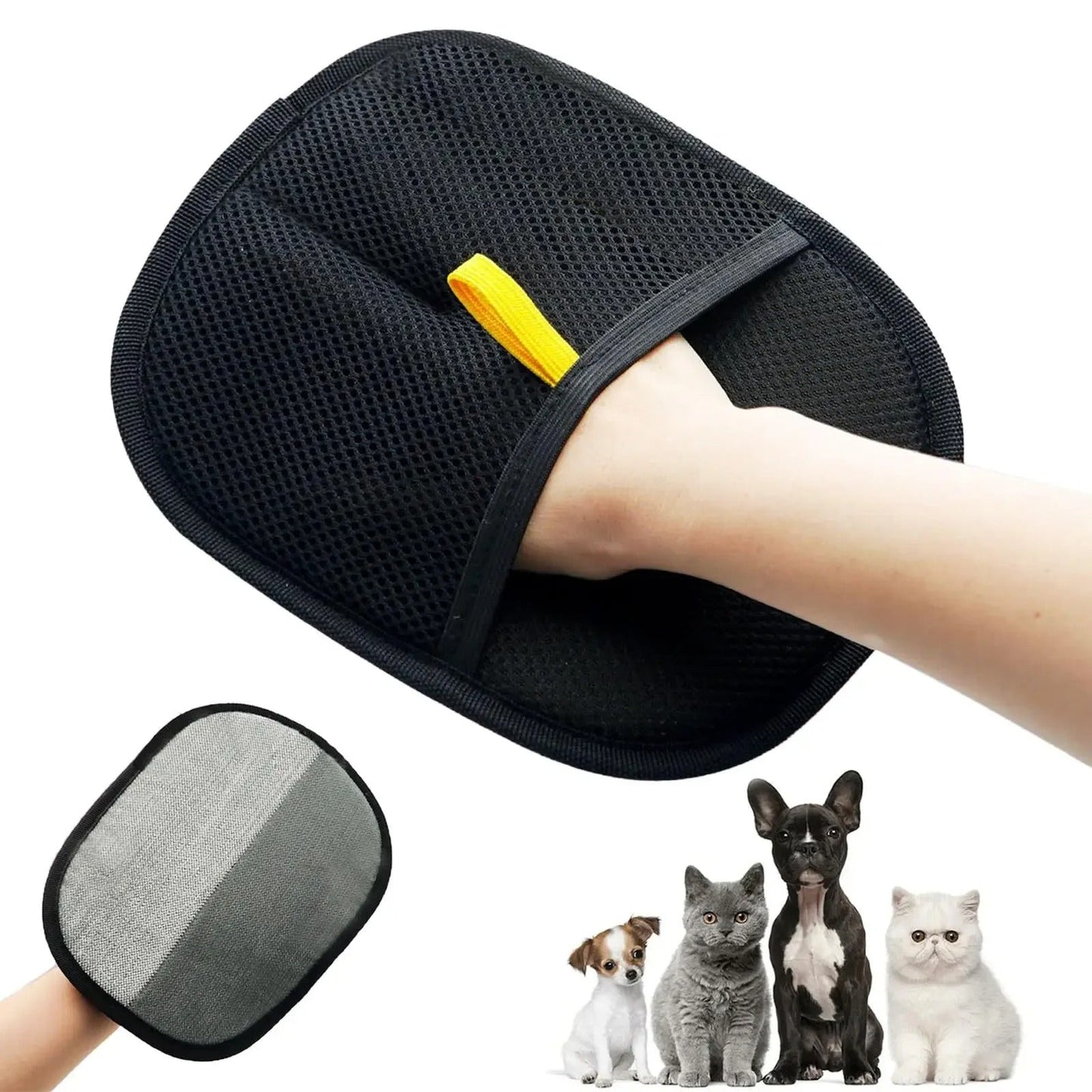 Static Pet Hair Removal Gloves | Grooming Mitt for Cats and