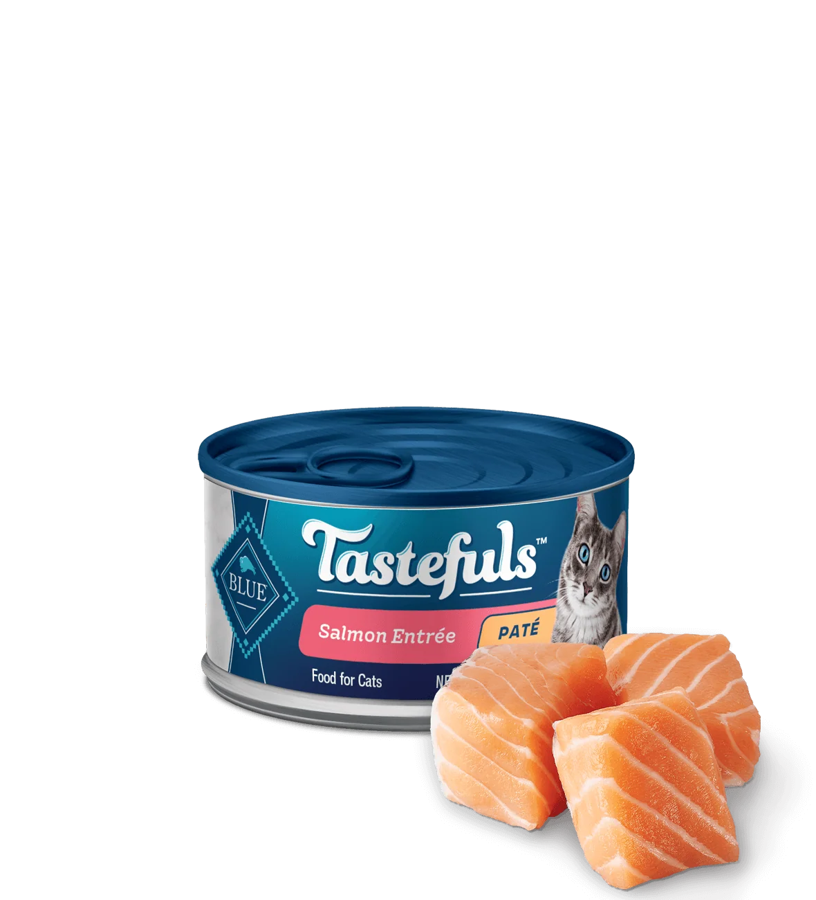 Blue Buffalo Tastefuls Adult Salmon Pate Entree Wet Cat Cans - Majestic Pet Kingdom