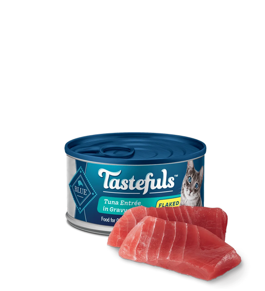 Blue Buffalo Tastefuls Adult Flaked Tuna in Gravy Entree Wet Cat Cans - Majestic Pet Kingdom