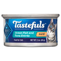Blue Buffalo Tastefuls Adult Ocean Fish and Tuna Pate Entree Wet Cat Cans - Majestic Pet Kingdom
