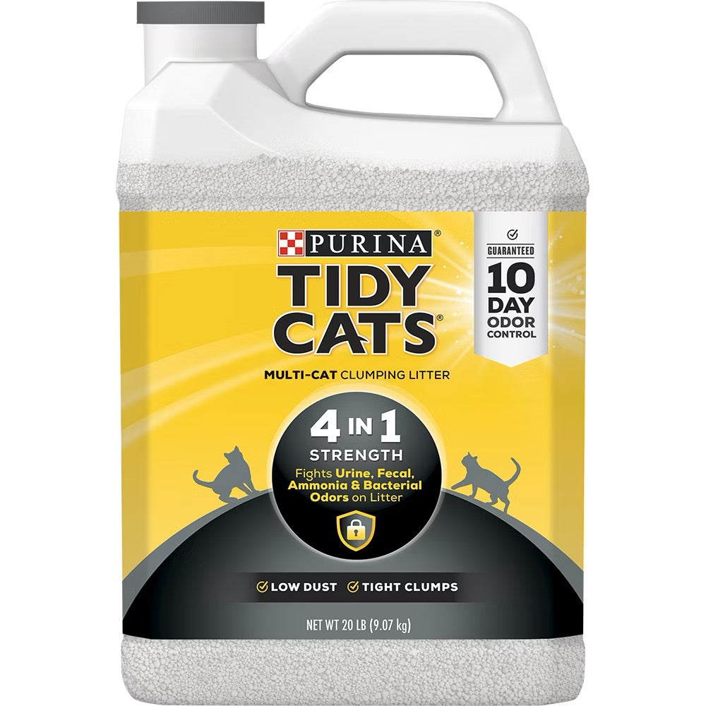 Cat Litter Tidy Cats 4-in-1 Strength Clumping Jug 20lb Tub